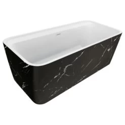 Allibert Bad Kolora Vrijstaand Marmer Zwart Mat 170x78 Cm