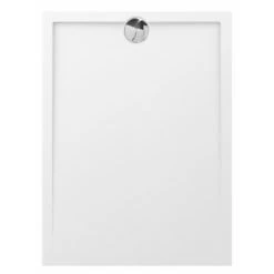 Allibert Slim Douchebak 120x90 Cm Afvoer Korte Kant Polybeton Wit