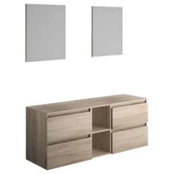 Allibert Gaya Badmeubelset 150cm Met Spiegels Eiken